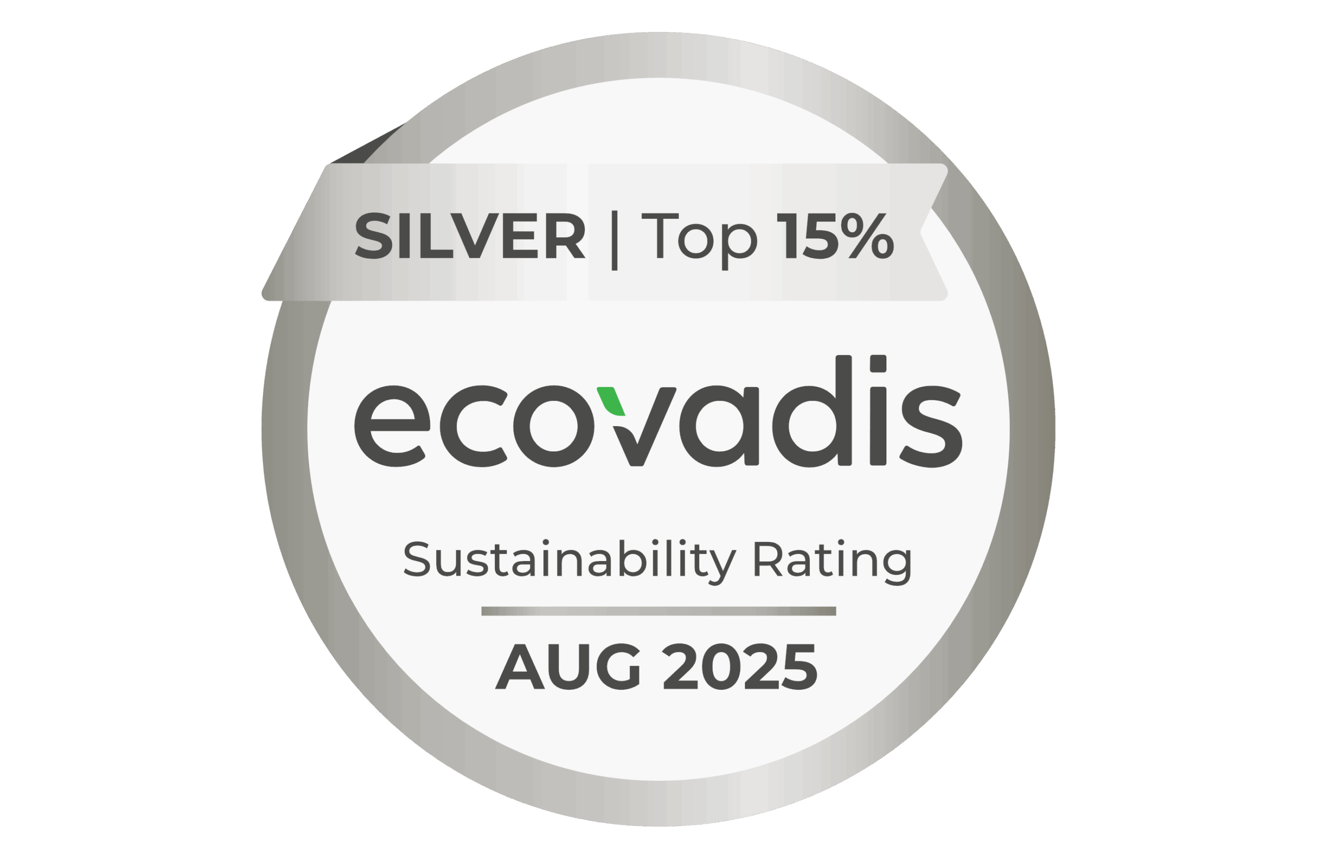 ecovadis silver sustainability rating August 2025